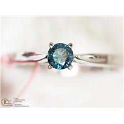 #4 -14KT W. GOLD DIAMOND  SOLITAIRE DIAMOND RING