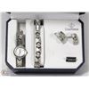 Image 1 : LAWRENCE WATCH , BRACELET AND CLIP ON EARRINGS SET