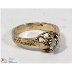 10K RING WITH DIAMOND? RING SIZE 3