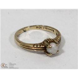 10K RING WITH FIRE OPAL RING SIZE 3