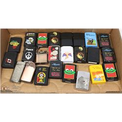 COLLECTION OF ZIPPO STYLE LIGHTERS