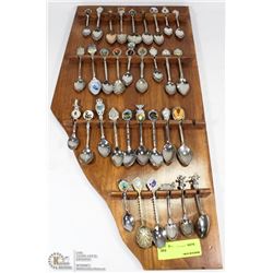 ESTATE SPOON COLLECTION WITH WALL RACK