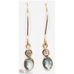 #11 -14K Y. GOLD ALEXANDRITE & DIAMOND EARRINGS