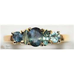 #13 -14K YELLOW GOLD ALEXANDRITE CLUSTER RING