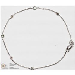 #19 -14K W. GOLD ALEXANDRITE & DIAMOND BRACELET