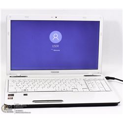 WHITE TOSHIBA  AMD A6 HEX CORE WIN 10 PRO