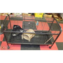 METAL PET CAGE ON WHEELS