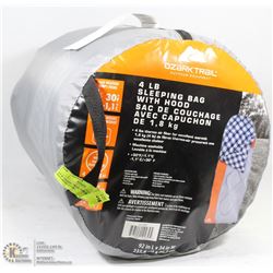 NEW OZARK TRAIL 4LB SLEEPING BAG WITH HOOD