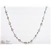 Image 1 : #22 -14KT WHITE GOLD SAPPHIRE NECKLACE