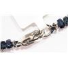 Image 3 : #26 -SAPPHIRE BEAD NECKLACE W/18K W. GOLD CLASP
