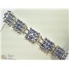 Image 1 : #30 -STERLING SILVER TANZANITE GEMSTONE BRACELET