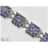 Image 2 : #30 -STERLING SILVER TANZANITE GEMSTONE BRACELET