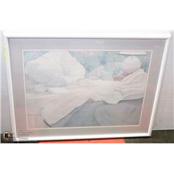24"X32" METAL FRAME FLORAL PICTURE
