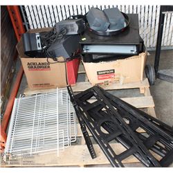 PALLET WITH POS PRINTERS, CASH DRAWERS, BATTERY