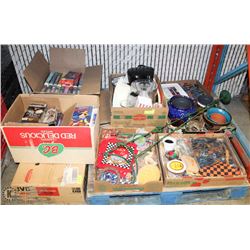 PALLET W/ 30 CUP COFFEE MAKER, POPCORN CONTAINERS,