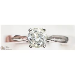 #31 -10K W. GOLD DIAMOND CLASSIC SOLITAIRE RING