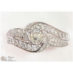 #34 -10K WHITE GOLD DIAMOND RING
