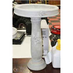 CONCRETE 2 PIECE ACORN BIRDBATH 16"X23"