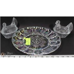 VINTAGE ESTATE CRYSTAL LUSTRE WHITE CARNIVAL