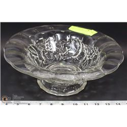 GLASS FRUIT BOWL WITH  FRUIT IMPRINT