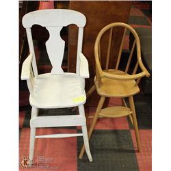 LOT OF 2 HIGHCHAIRS INCL 1 VINTAGE