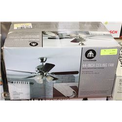 NEW HOMETRENDS 44 INCH CEILING FAN ,DUAL MOUNT