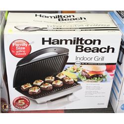 NEW HAMILTON BEACH INDOOR GRILL,122 SQ INCH