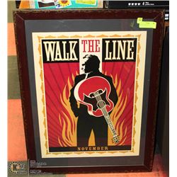 WALK THE LINE 31X23 FRAMED POSTER