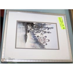 FRAMED AND SIGNED COLOR PRINT BY SUE COLEMAN