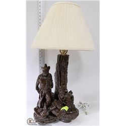 VINTAGE ESTATE COWBOY TABLE LAMP - MADE OF