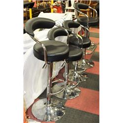 4 HYDRAULIC BAR STOOLS CHROME