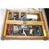 Image 1 : GLASS DISPLAY CABINET WITH CONTENTS (16PCS)