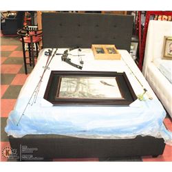 FREIGHT DAMAGE GREY QUEEN SIZE BEDFRAME