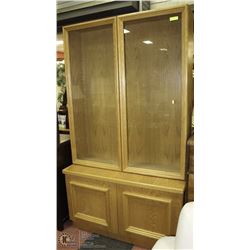 VINTAGE WOOD CHINA CABINET 49"X20"X85"H