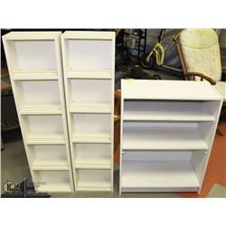 SET OF 3 WHITE SHELVES