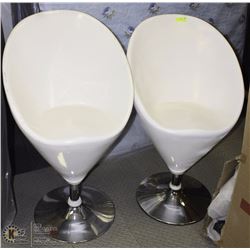 2 RETRO 1960'S SWIVEL CHAIRS