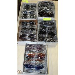 BOX OF NEW ASSORTED SUNGLASSES X5