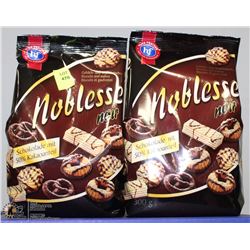 TWO BAGS OF GERMAN CHOCOLATE BISCUITS AND WAFERS
