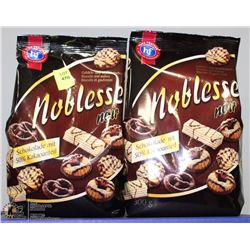 TWO BAGS OF GERMAN CHOCOLATE BISCUITS AND WAFERS