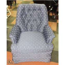 17) BLUE FABRIC CHAIR