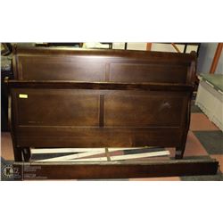 QUEEN  SIZE SLEIGH BED WITH HEADBOARD, FOOT BOARD