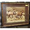 Image 1 : WILD HORSE FRAMED PICTURE 31"X25"