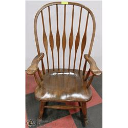 DARK WOOD ROCKING CHAIR
