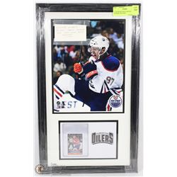 CONNOR MCDAVID "ROOKIE" PANINI STICKER AND FIRST