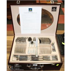 NEW 84-PC STOKES STAINLESS STEEL FLATWARE