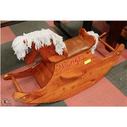 WOOD ROCKING HORSE