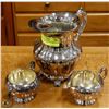 Image 1 : ROGERS SILVER PLATED TEA POT W/ CREAM & SUGAR