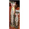 Image 1 : SET OF 2 WOOD CATS 29" AND 20" TALL