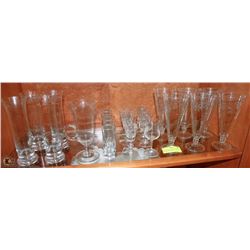 23PCS GLASS AND POLISH CRYSTAL GLASSES AND MORE