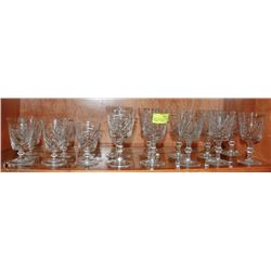 16PCS  PINWHEEL WHITE WINE * SHERRY  GLASSES